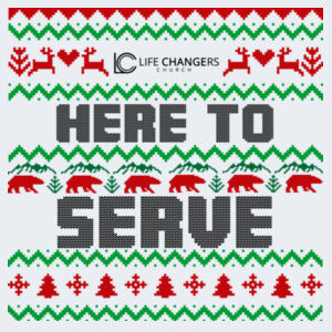 CHRISTMAS COLOR SERVE - Heavy Blend™ Crewneck Sweatshirt Design
